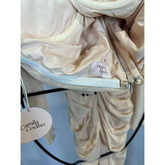 CAMILA COELHO Women's Lillian Midi Dress in Pastel Peach, Size S, Retail… - Picture 3 of 5
